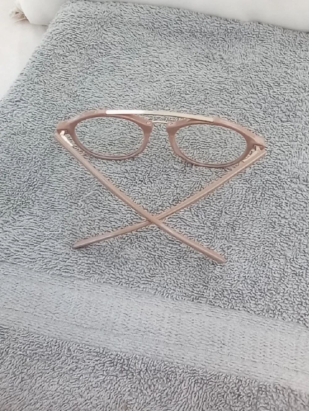 Women’s Round Frame Glasses in Nude  - Lightweight Fashion Eyewear